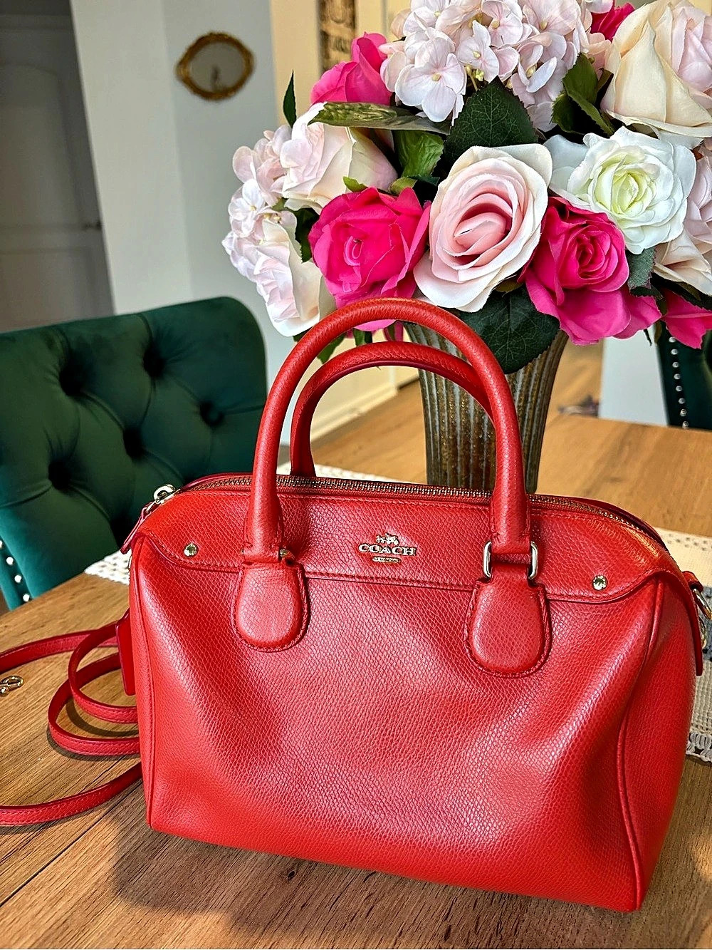 Coach Mini Rowan Crossbody Bag Red Satchel